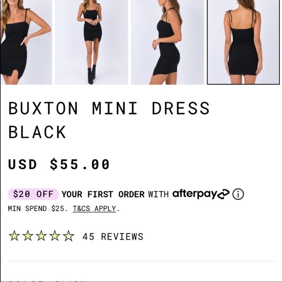 Buxton Mini Dress Black Princess Polly NWOT - Picture 5 of 12